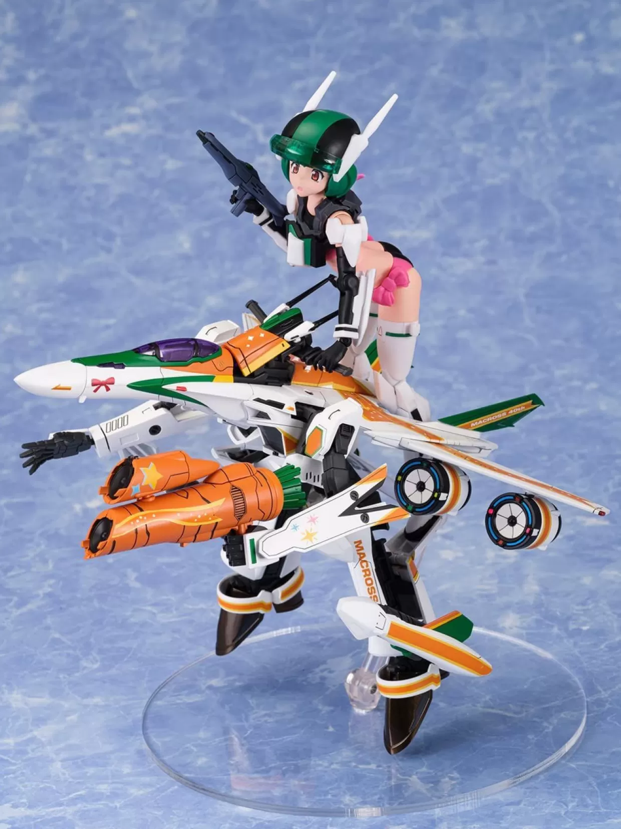 New Aoshima Acks V.F.G. Macross Frontier Vf-25F Messiah Ranka Lee Macross 40Th Anniversary Plastic Model