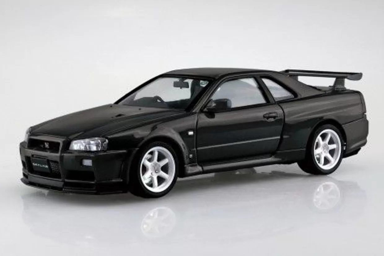 Store Aoshima The Model Car 1/24 Nissan Bnr34 Skyline Gt-R V-Specii '02 Custom Wheel Plastic Model