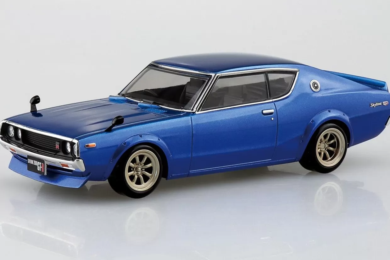 Fashion Aoshima The Snap Kit 1/32 Nissan C110 Skyline Gt-R Custom (Metallic Blue) Plastic Model