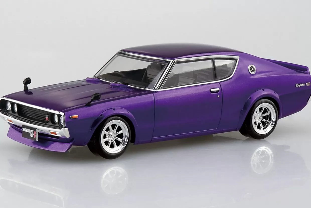Flash Sale Aoshima The Snap Kit 1/32 Nissan C110 Skyline Gt-R Custom (Metallic Purple) Plastic Model