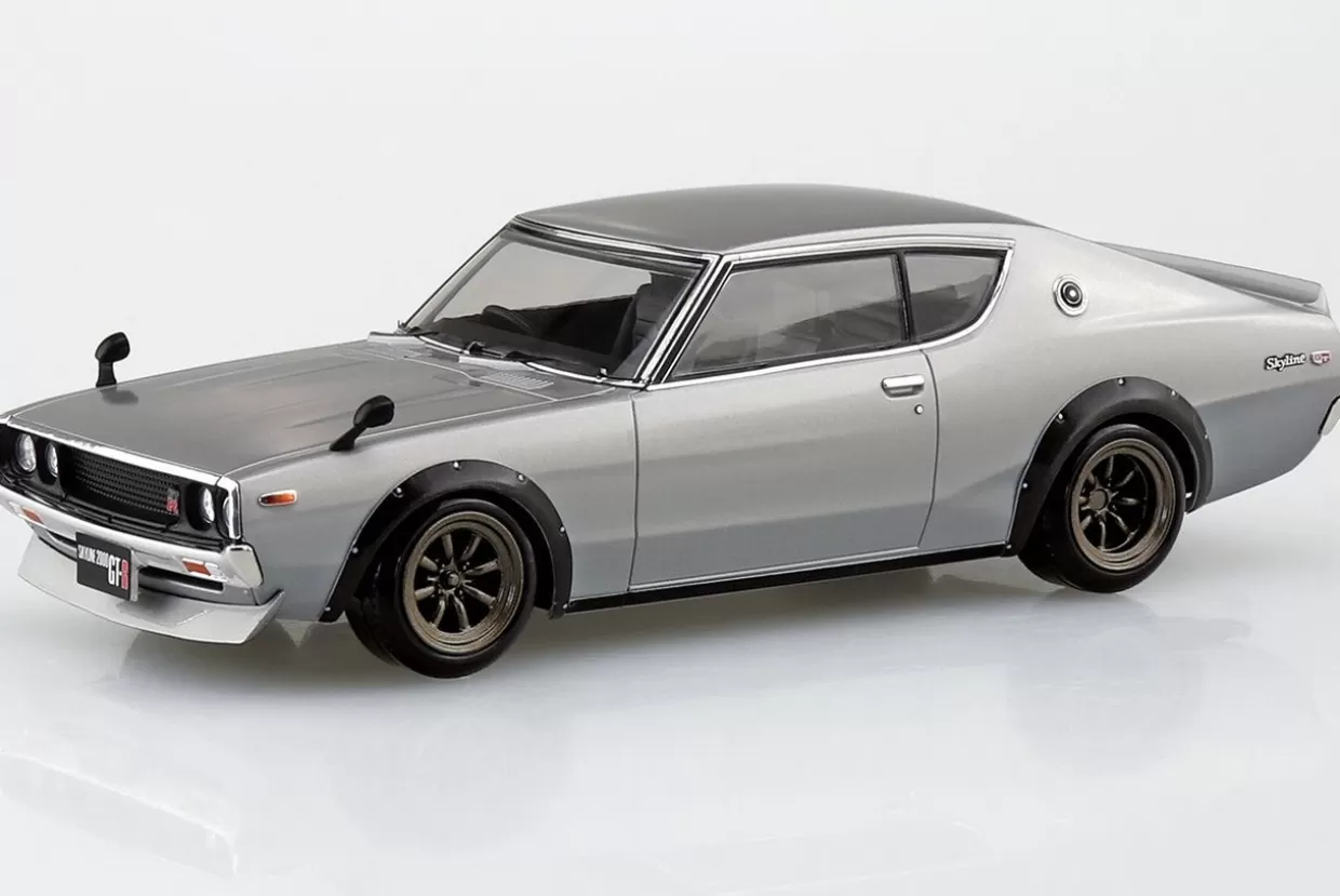 Outlet Aoshima The Snap Kit 1/32 Nissan C110 Skyline Gt-R Custom (Silver) Plastic Model