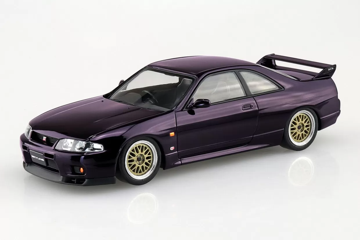 Cheap Aoshima The Snap Kit 1/32 Nissan R33 Skyline Gt-R Custom Wheel (Midnight Purple) Plastic Model