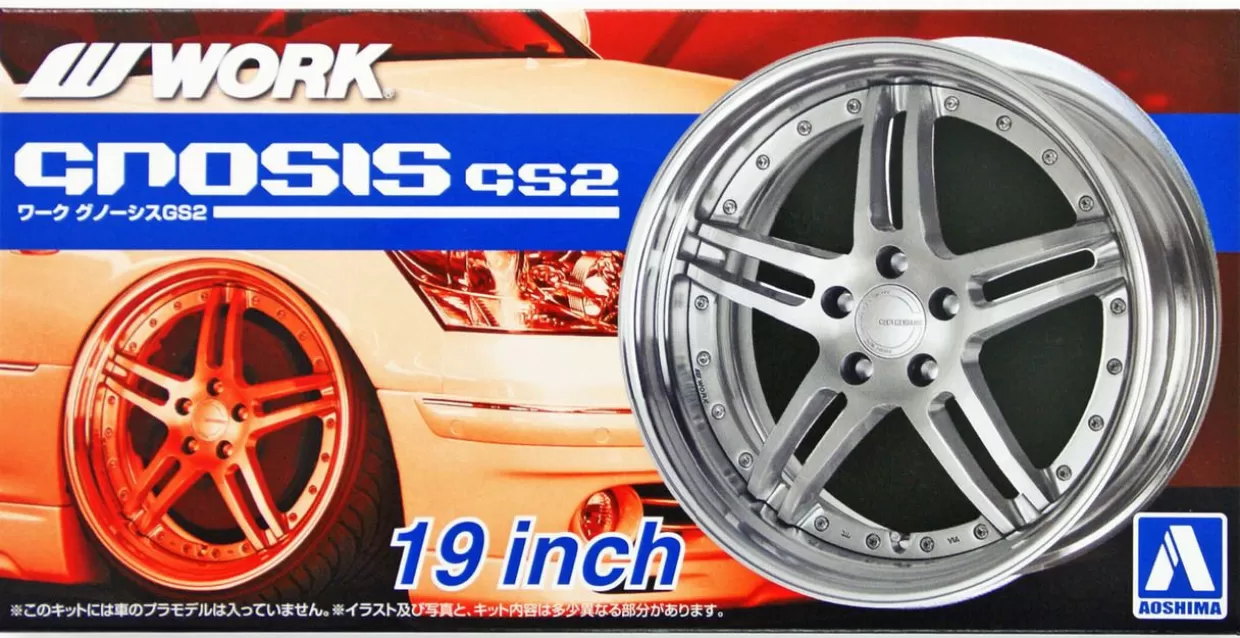 Clearance Aoshima Tuned Parts 1/24 Rs Work Gnosis Gs2 19Inch Tire & Wheel Set
