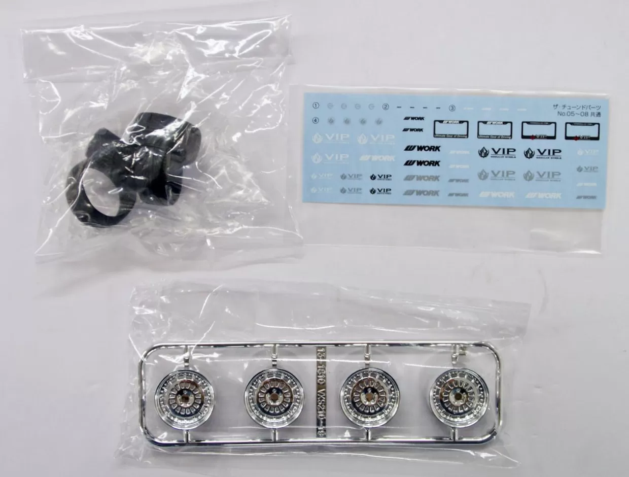 Store Aoshima Tuned Parts 1/24 Vip Modular Vsx210 19Inch Tire & Wheel Set