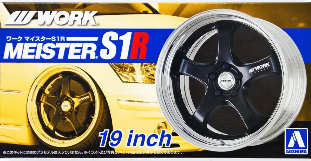 Fashion Aoshima Tuned Parts 1/24 Work Meister S1R 19Inch Tire & Wheel Set