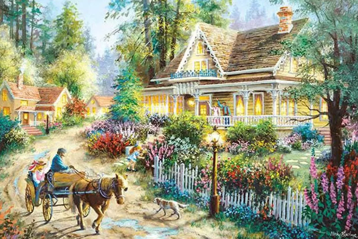 Cheap Appleone 1000-852 Jigsaw Puzzle Heartful My Town By Nicky Boheme (1000 Pieces)