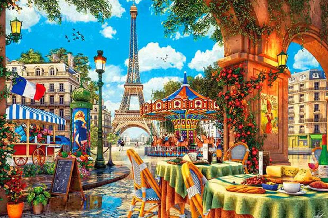 Fashion Appleone 1000-867 Jigsaw Puzzle Paris Day Out By Dominic Davison (1000 Pieces)