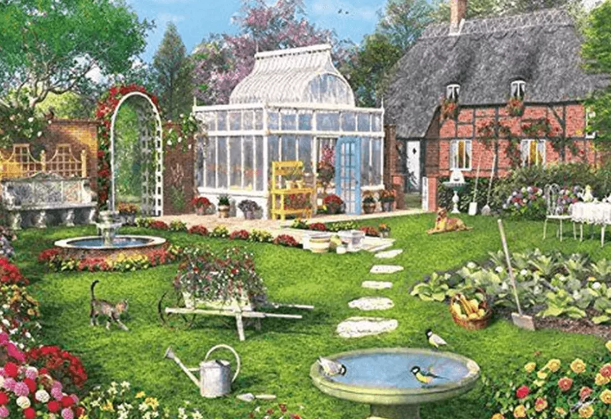 Flash Sale Appleone Jigsaw Puzzle 300-303 Dominic Davison Organic Green Garden (300 Pieces)