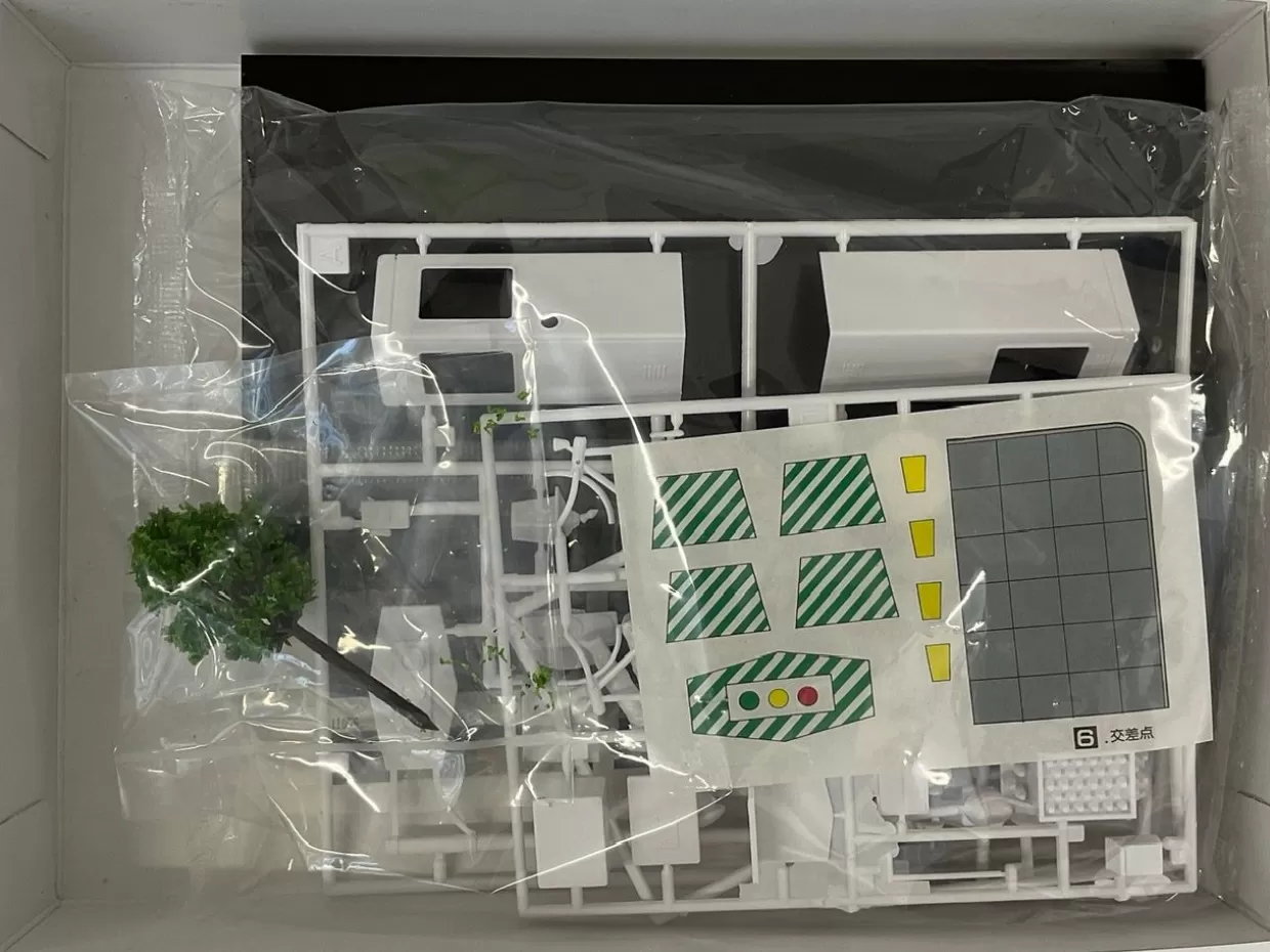 Fashion Arii 1/32 Nostalgic Showa Diorama Kit Cross Walk Plastic Model