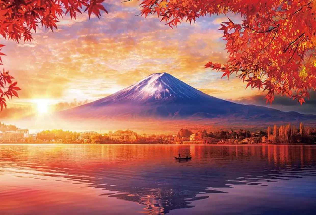 Fashion Beverly 51-287 Jigsaw Puzzle Foggy Autumn Mt.Fuji By The Lakeside (1000 Pieces)