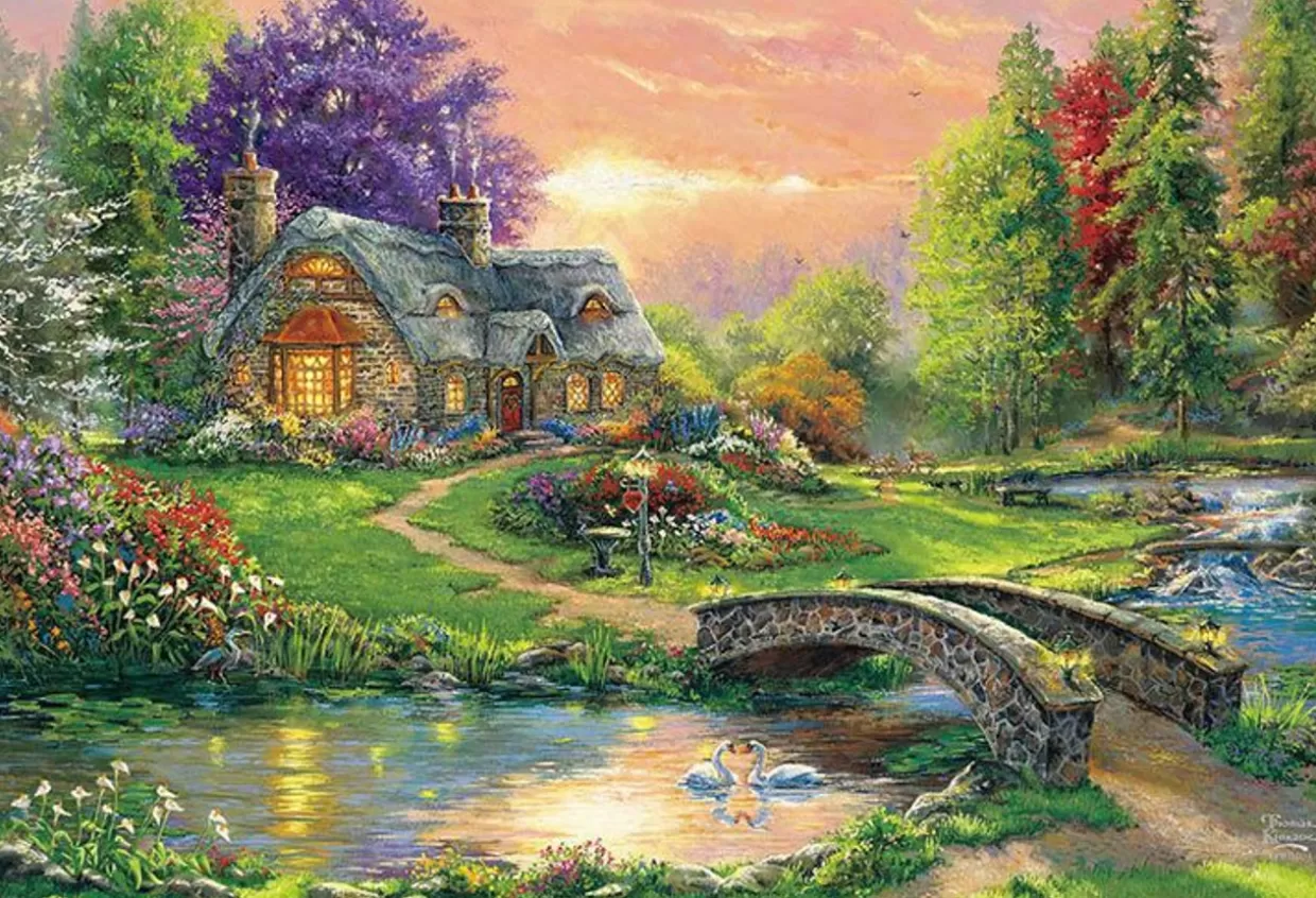 Discount Beverly 31-527 Jigsaw Puzzle Happiness Cottage By Thomas Kinkade (1000 Pieces)