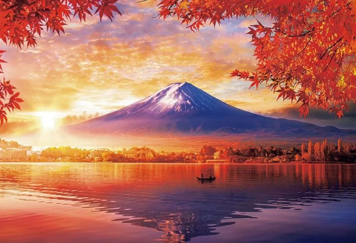 Cheap Beverly 33-215 Jigsaw Puzzle Mt.Fuji And The Lakeside In The Autumn Fog (300 Pieces)