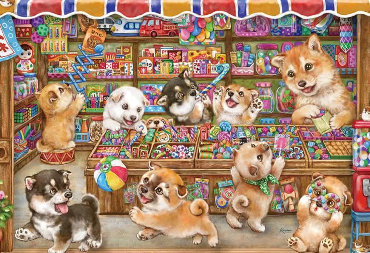 Shop Beverly 31-521 Jigsaw Puzzle Shiba Inu Candy Shop (1000 Pieces)