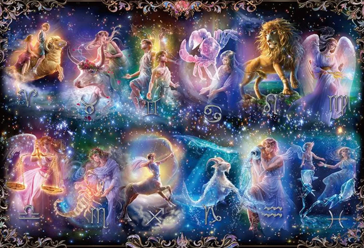 Flash Sale Beverly 81-127 Jigsaw Puzzle The 12 Zodiac Signs (Glow In The Dark) (1000 Pieces)