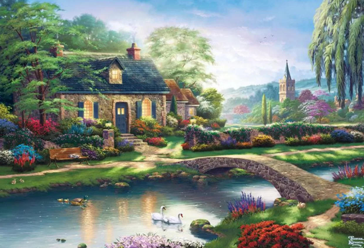 Cheap Beverly 31-501 Jigsaw Puzzle Thomas Kinkade Stoney Creek Cottage (1000 Pieces)