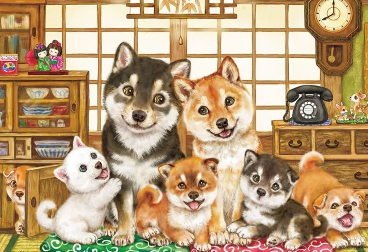 Online Beverly 33-209 Jigsaw Puzzle Together Is The Best With Shiba Inu (300 Pieces)