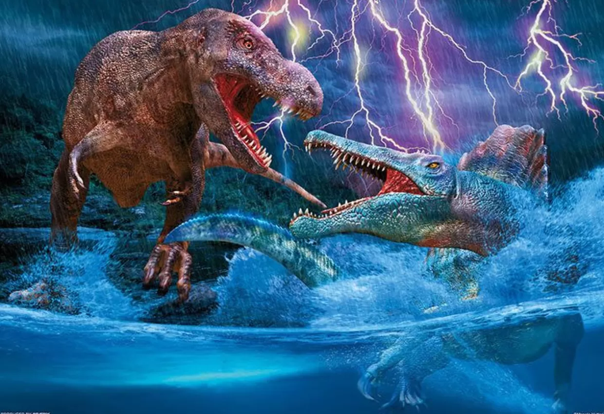Cheap Beverly 93-164 Jigsaw Puzzle Tyrannosaurus Vs. Spinosaurus By Masato Hattori (300 Pieces)