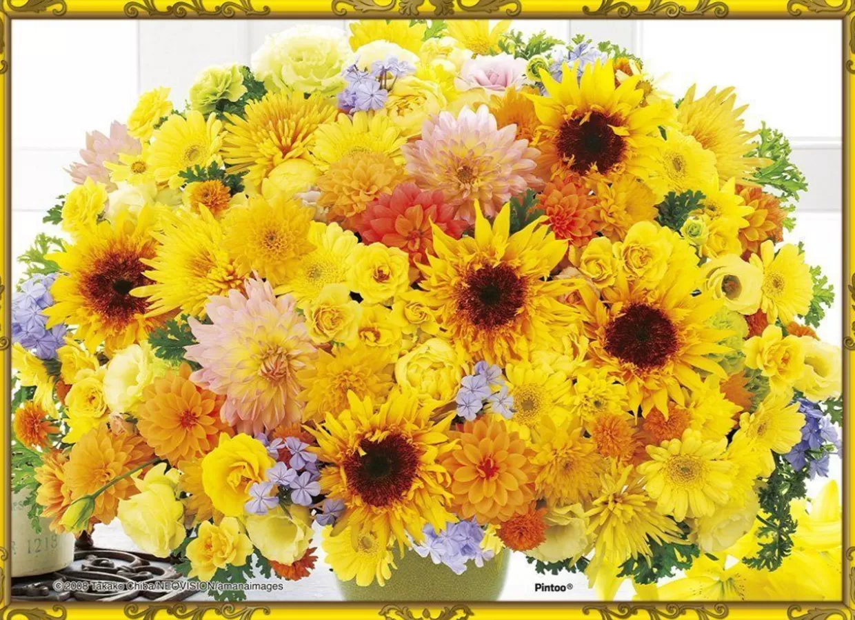 Outlet Beverly Crystal Jigsaw Puzzle Cjp-029 Flower Art Happy Yellow (165 Pieces)