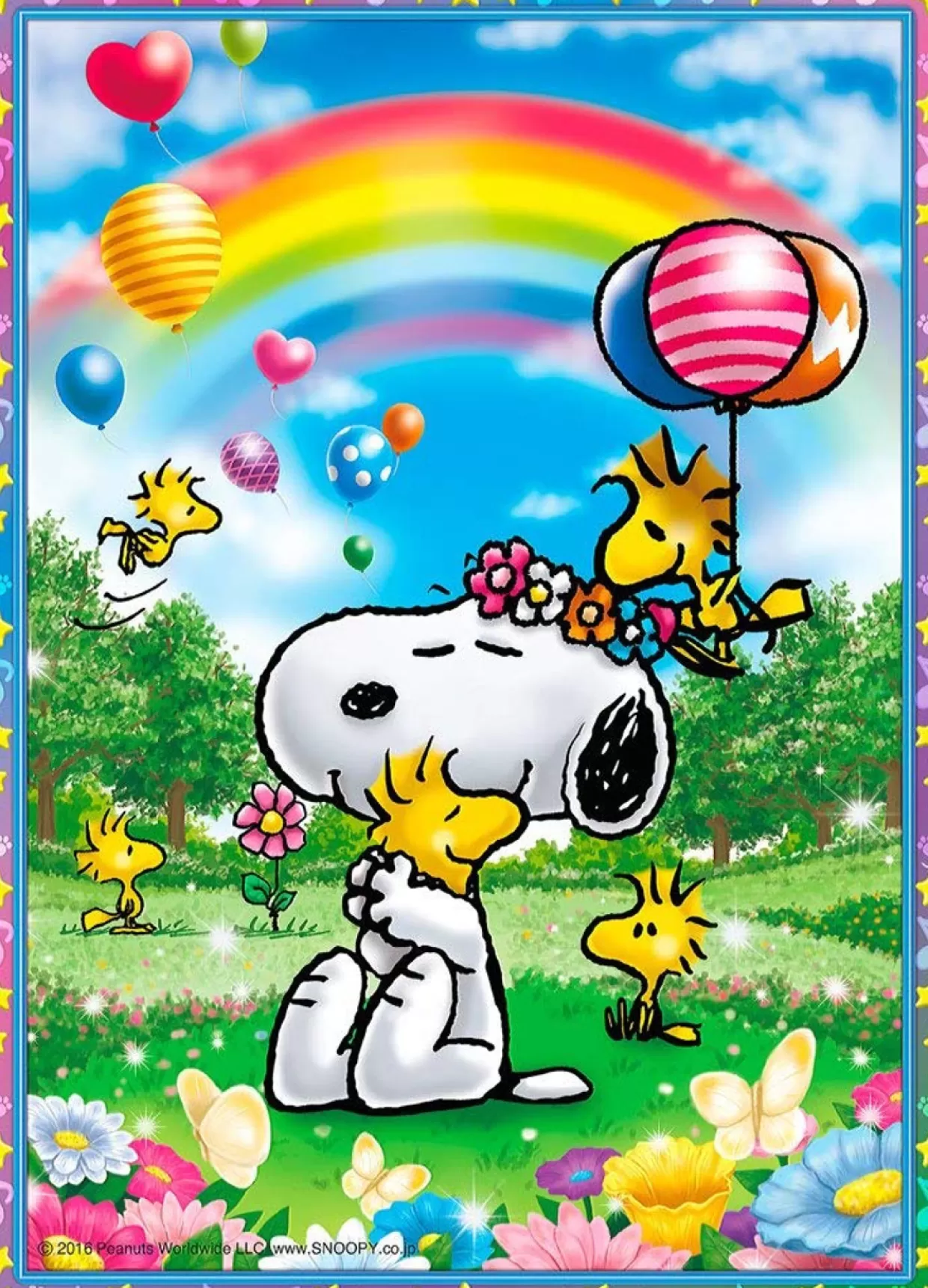 Cheap Beverly Crystal Jigsaw Puzzle Cjp-044 Peanuts Snoopy Rainbow Park (165 Pieces)