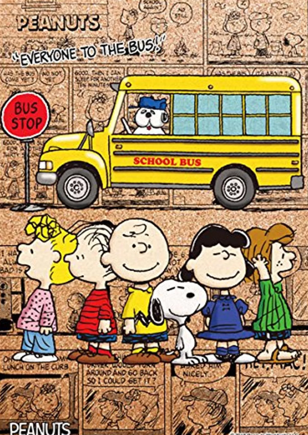 Store Beverly Jigsaw Puzzle 88-035 Cork Peanuts Snoopy Everyone To The Bus (88 L-Pieces)