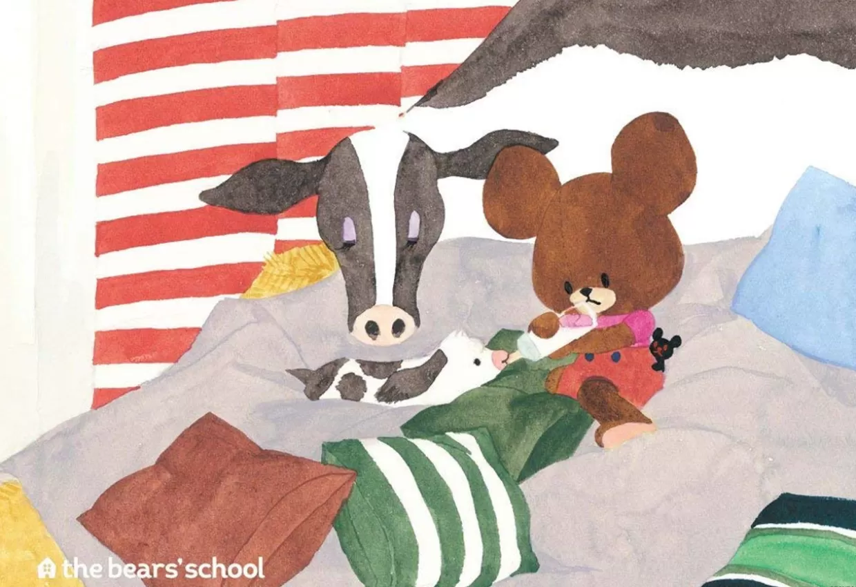 Outlet Beverly Jigsaw Puzzle L74-156 The Bear's School Taking Care Of Milk (150 L-Pieces)