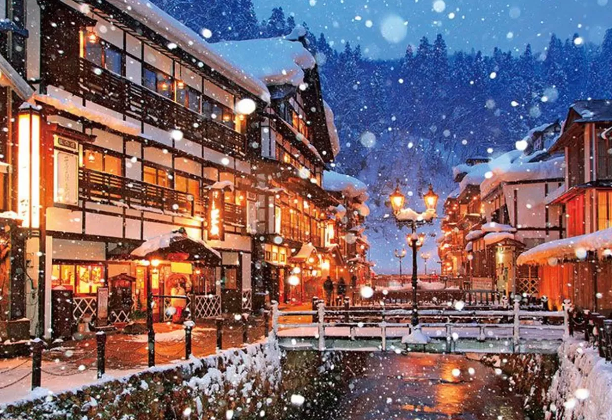 Clearance Beverly Jigsaw Puzzle M81-608 Ginzan Onsen In Yamagata Japan (1000 S-Pieces)