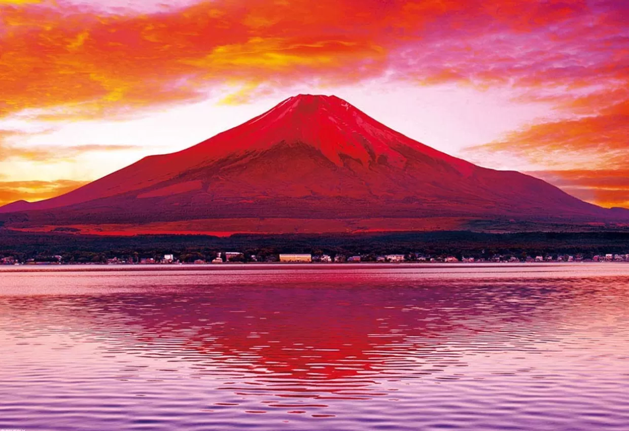 Flash Sale Beverly Jigsaw Puzzle M81-586 Japanese Scenery Red Fuji Mountain (1000 S-Pieces)