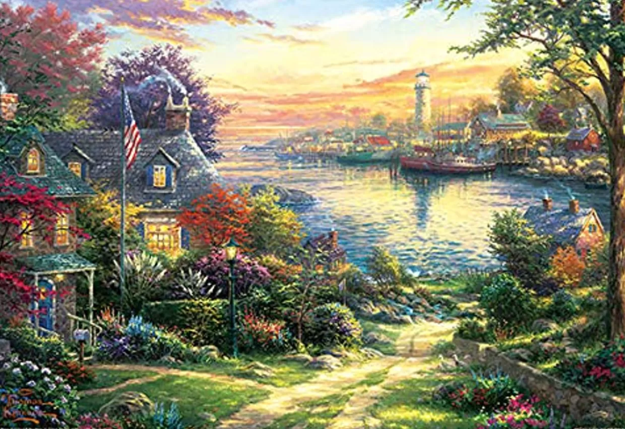 Shop Beverly Jigsaw Puzzle M81-579 Thomas Kinkade New England Harbor (1000 S-Pieces)