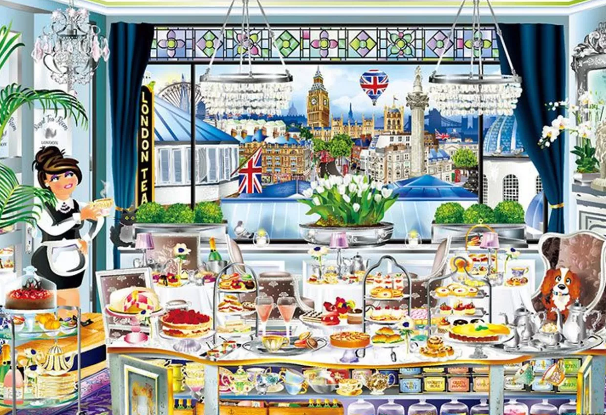 Online Beverly M81-594 Jigsaw Puzzle Chris Kozak London Tea Party (1000 S-Pieces)