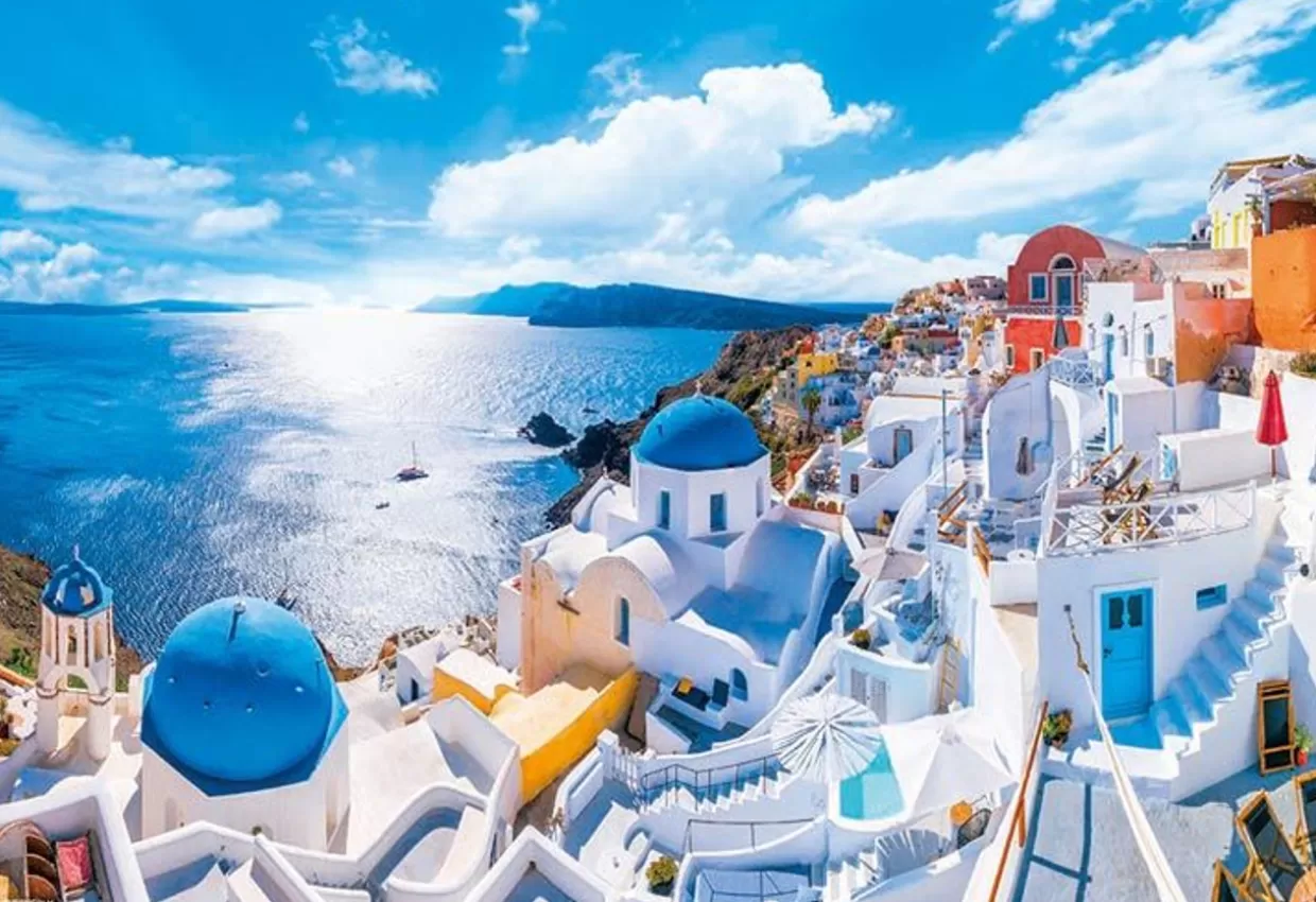 Online Beverly M81-633 Jigsaw Puzzle Cool Wind In Santorini (1000 S-Pieces)