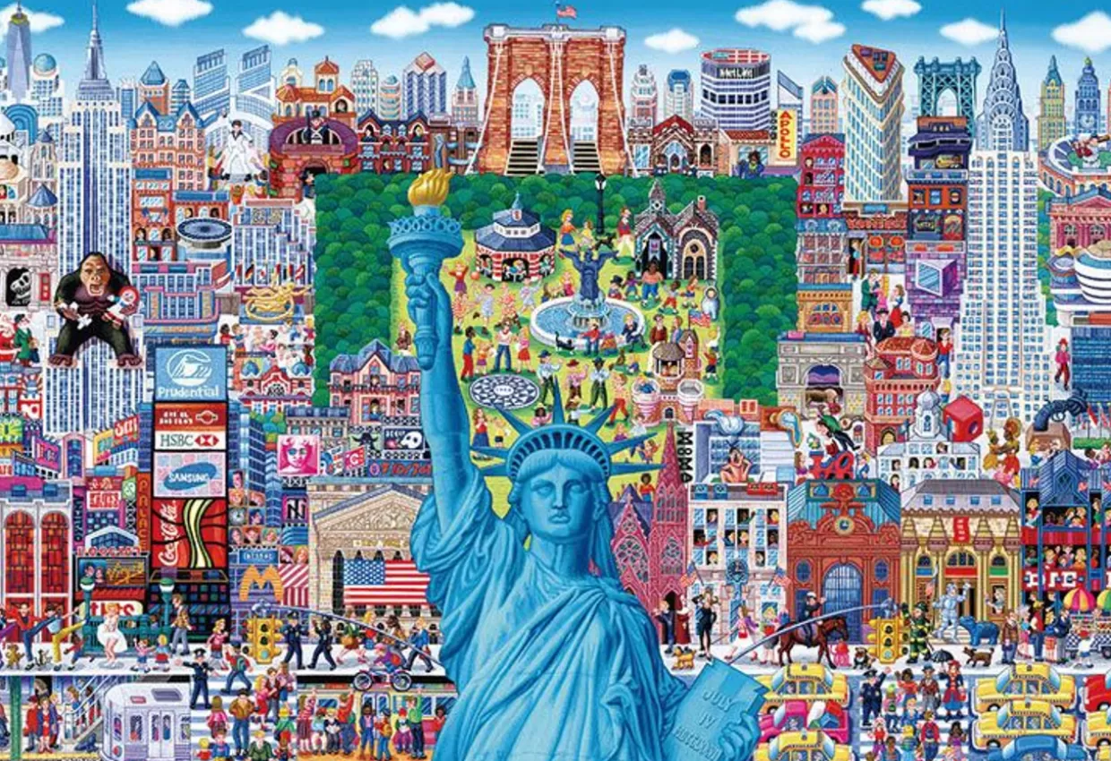 Fashion Beverly M81-623 Jigsaw Puzzle Famous Locations In New York (1000 S-Pieces)