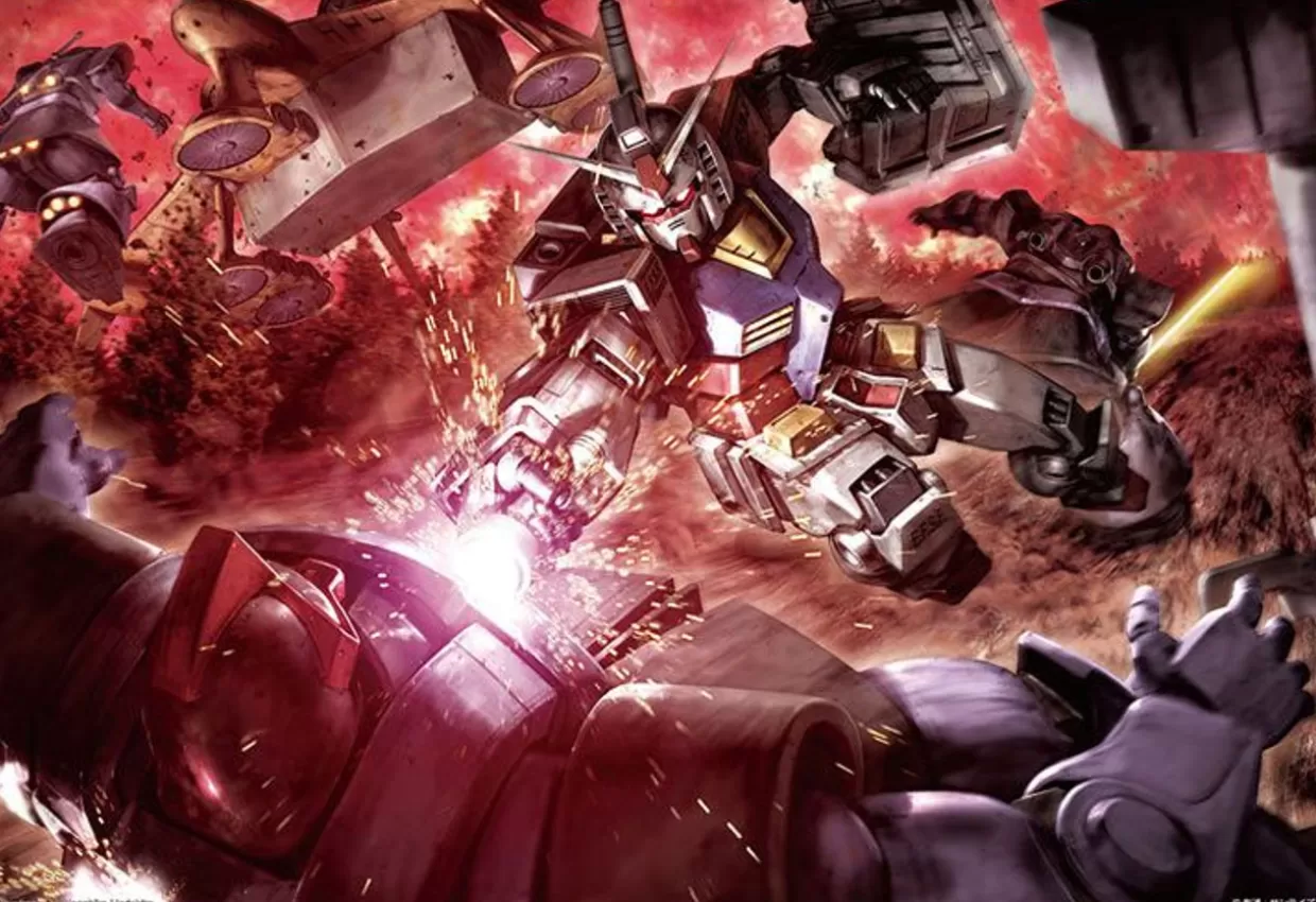Flash Sale Beverly M81-732 Jigsaw Puzzle Gundam Battle With The Black Tri-Stars (1000 S-Pieces)