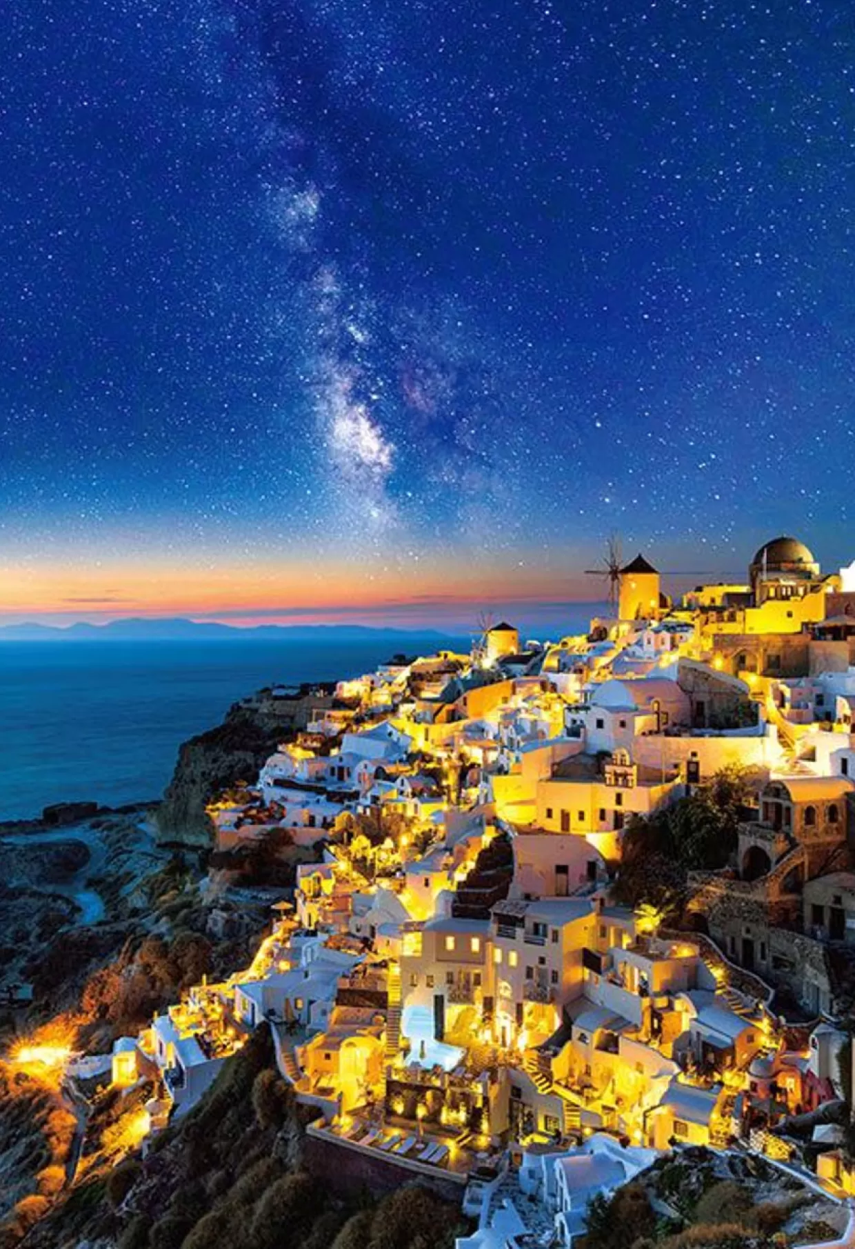 Online Beverly M81-612 Jigsaw Puzzle Starry Sky Of Santorini (1000 S-Pieces)