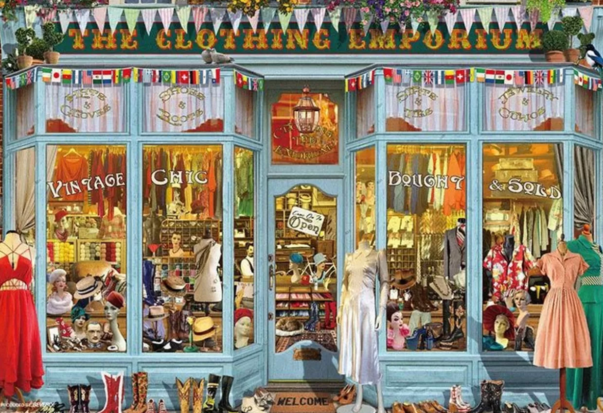 Sale Beverly M81-642 Jigsaw Puzzle Vintage Dress Shop By Garry Walton (1000 S-Pieces)
