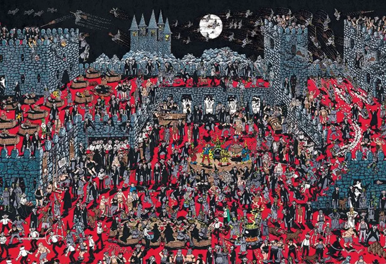 Best Beverly M81-736 Jigsaw Puzzle Where's Wally Castle Of Vampires And Witches (1000 S-Pieces)