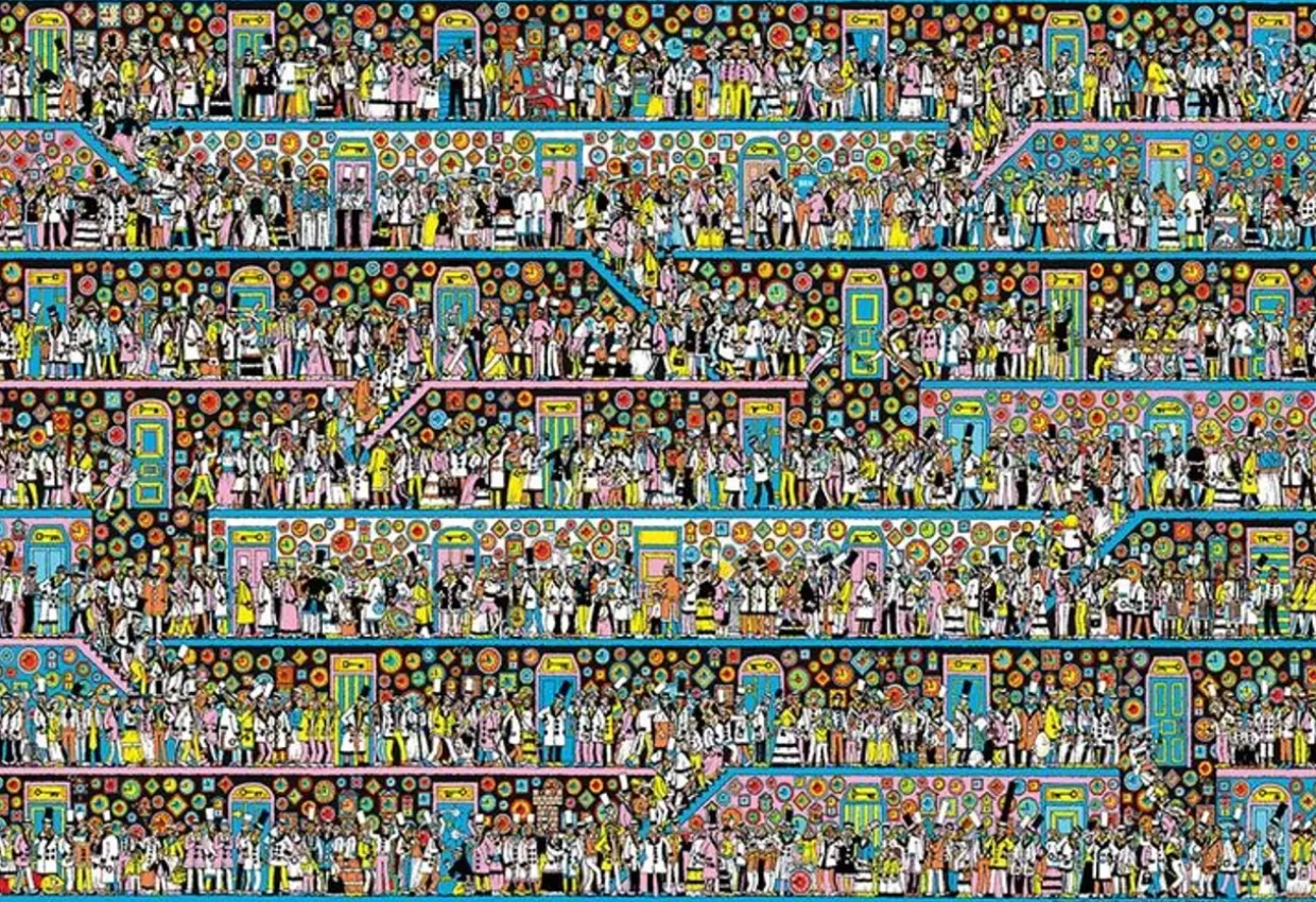Cheap Beverly M81-734 Jigsaw Puzzle Where's Wally Full Of Clocks (1000 S-Pieces)
