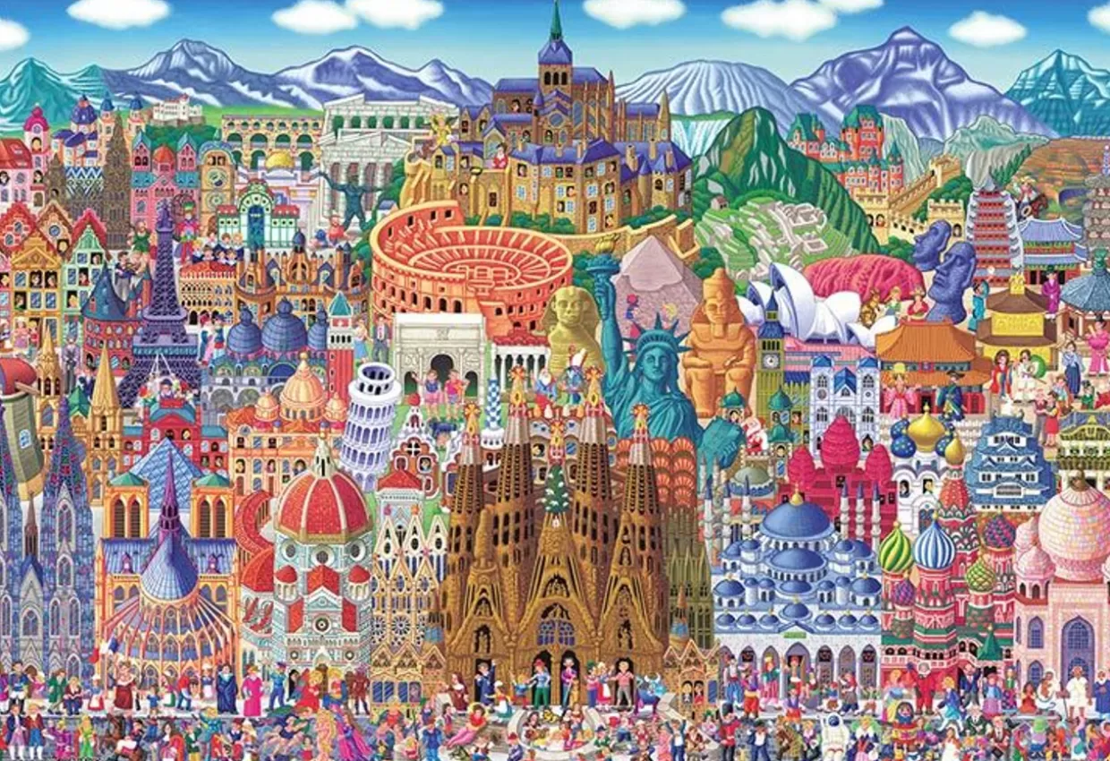 Shop Beverly M81-631 Jigsaw Puzzle World Famous Sights Gathered Together (1000 S-Pieces)