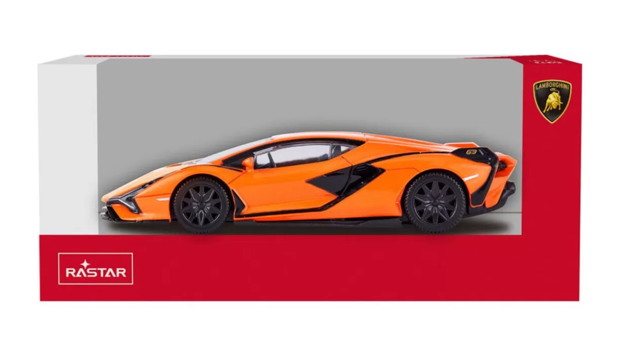 Sale Doyusha 1/43 Diecast Car Lamborghini Sian Orange Finished Model