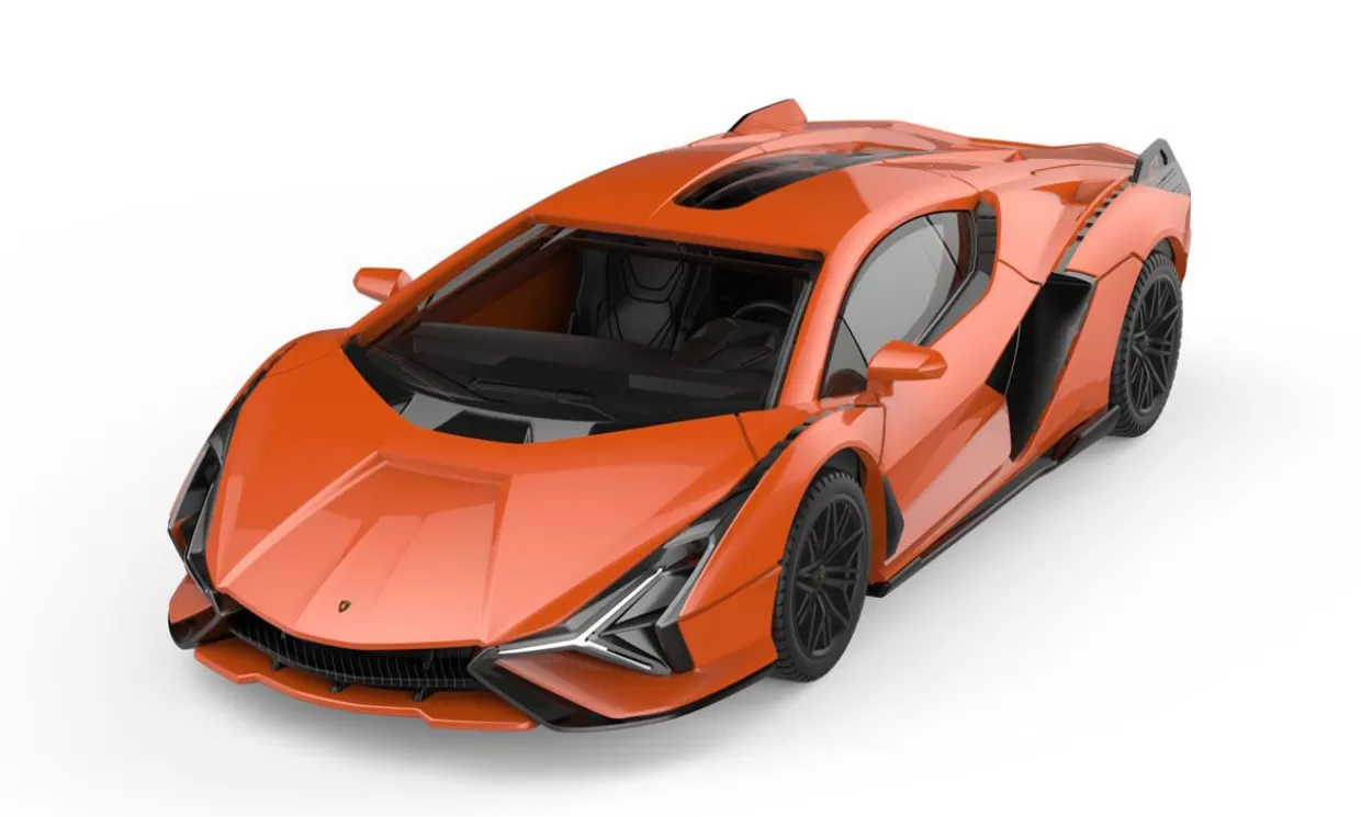 Sale Doyusha 1/43 Diecast Car Lamborghini Sian Orange Finished Model