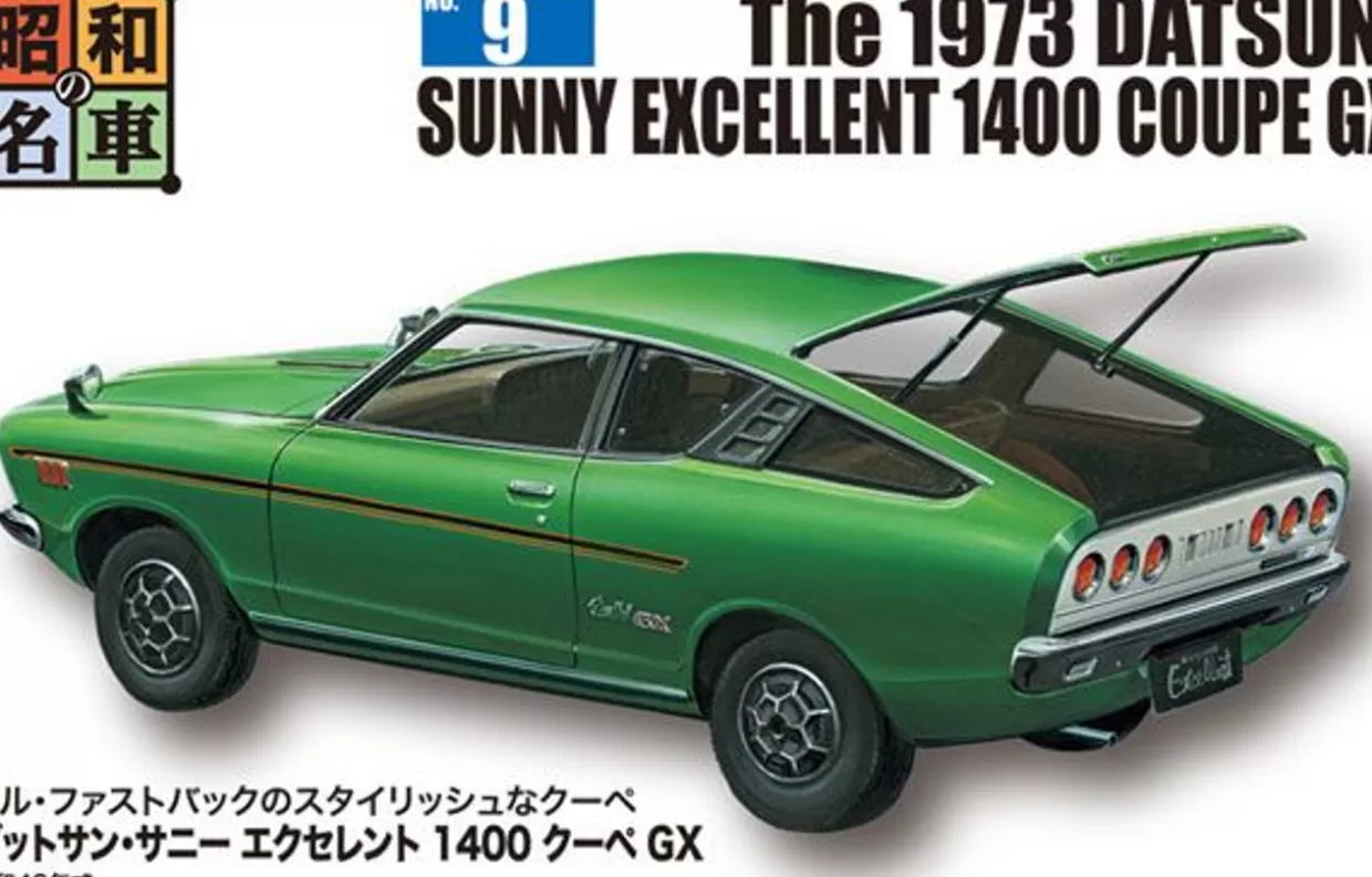 Store Doyusha Iconic Showa Car No.9 Datsun Sunny Excellent 1400 Coupe Gx Plastic Model