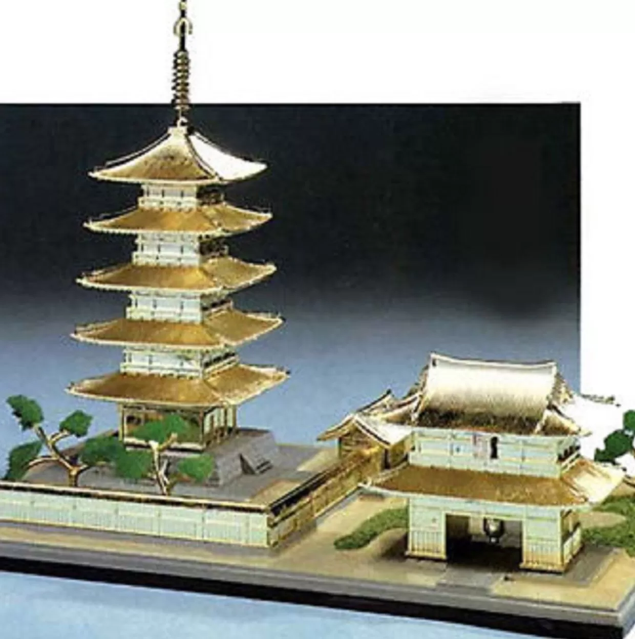 Best Doyusha Ng11 Japanese Asakusa Sensoji Temple (Gold) 1/400 Scale Plastic Model