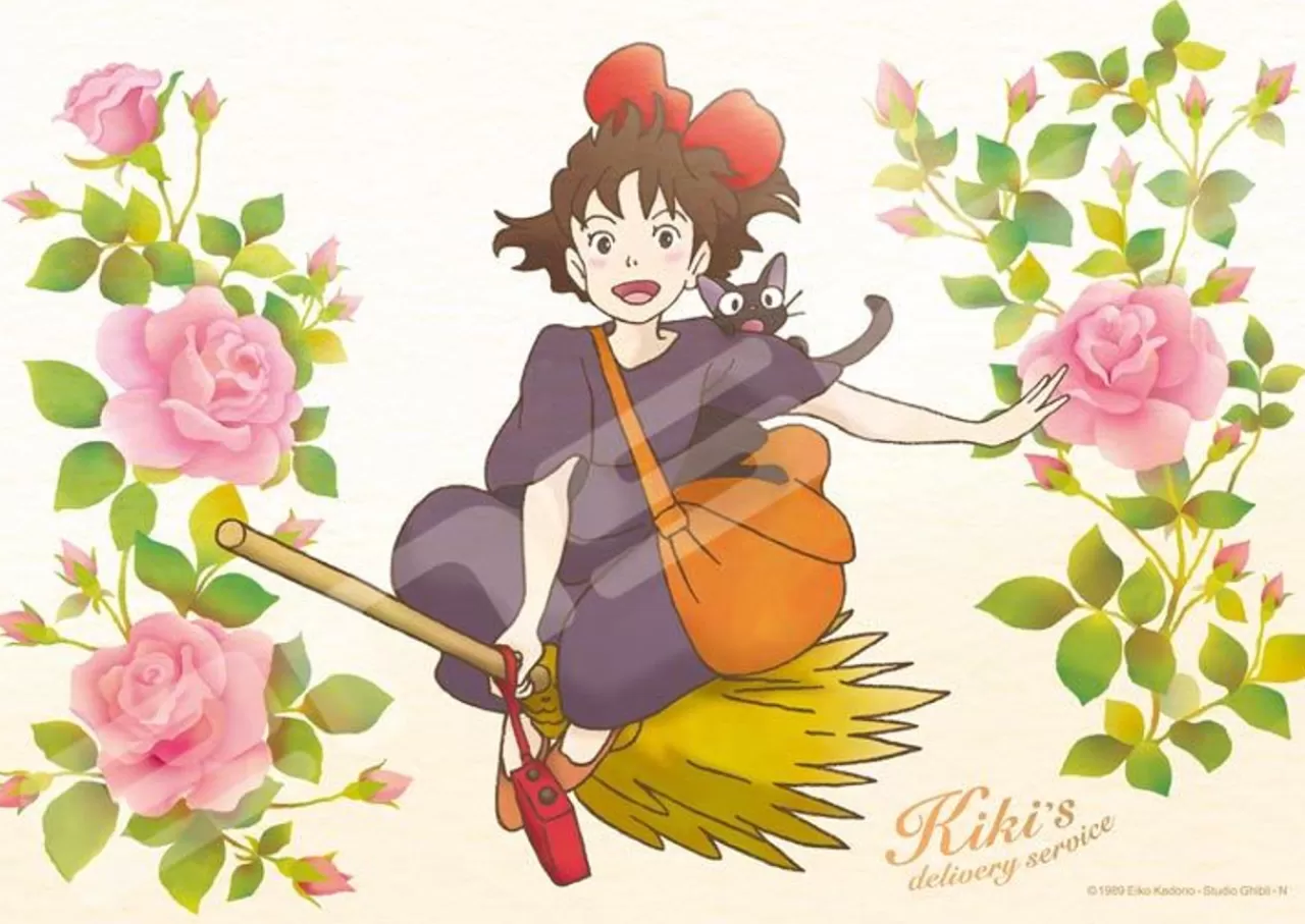 Ensky 208-202 Jigsaw Puzzle Kiki's Delivery Service Kiki And Jiji Flying (208 Pieces)