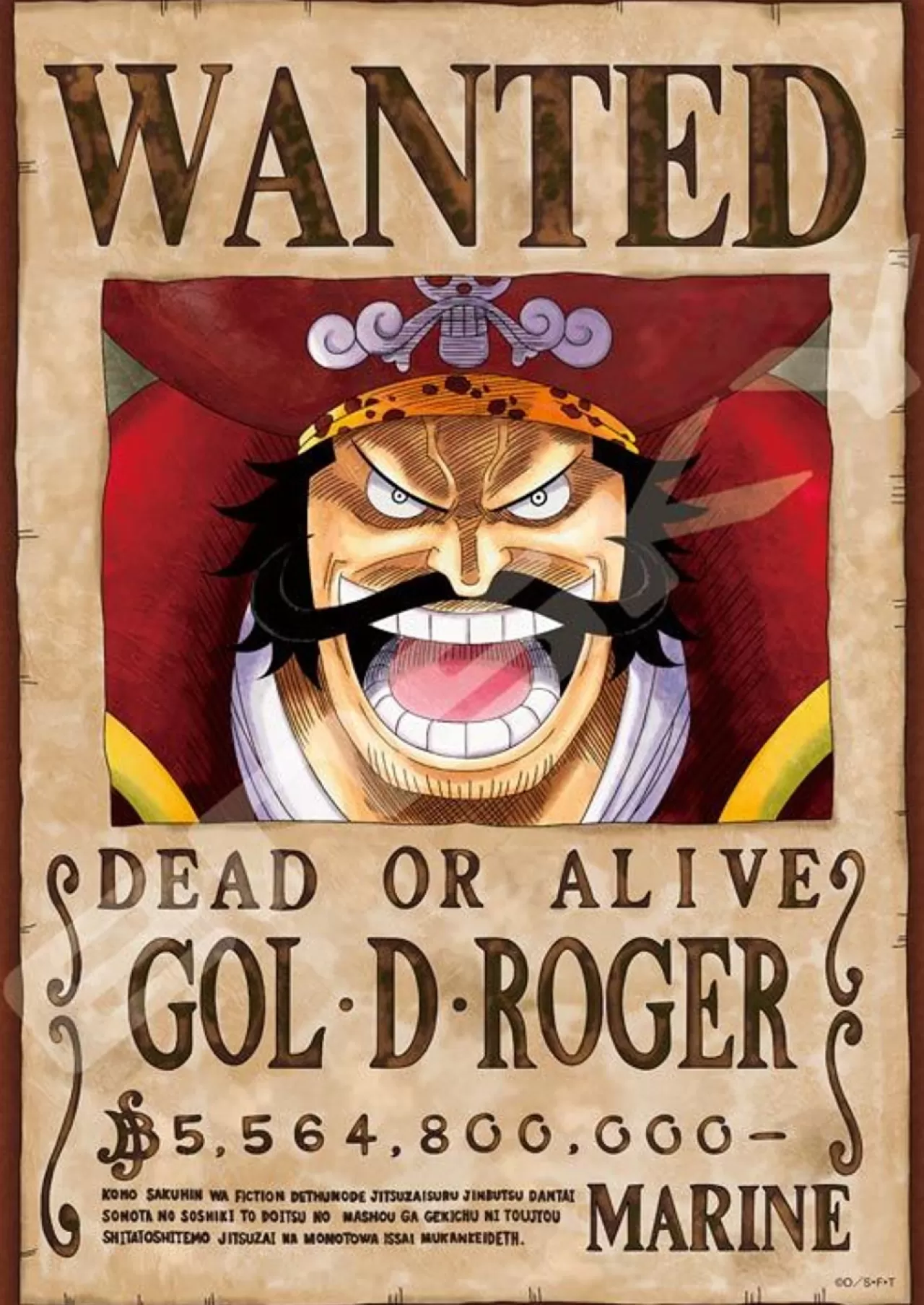 Ensky 208-076 Jigsaw Puzzle One Piece Gol D. Roger Wanted Poster (208 Pieces)
