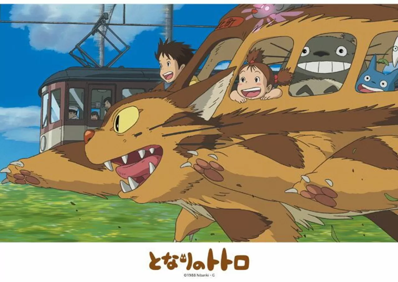 Ensky 108-618 Jigsaw Puzzle Studio Ghibli My Neighbor Totoro Riding On Cat Bus (108 Pieces)