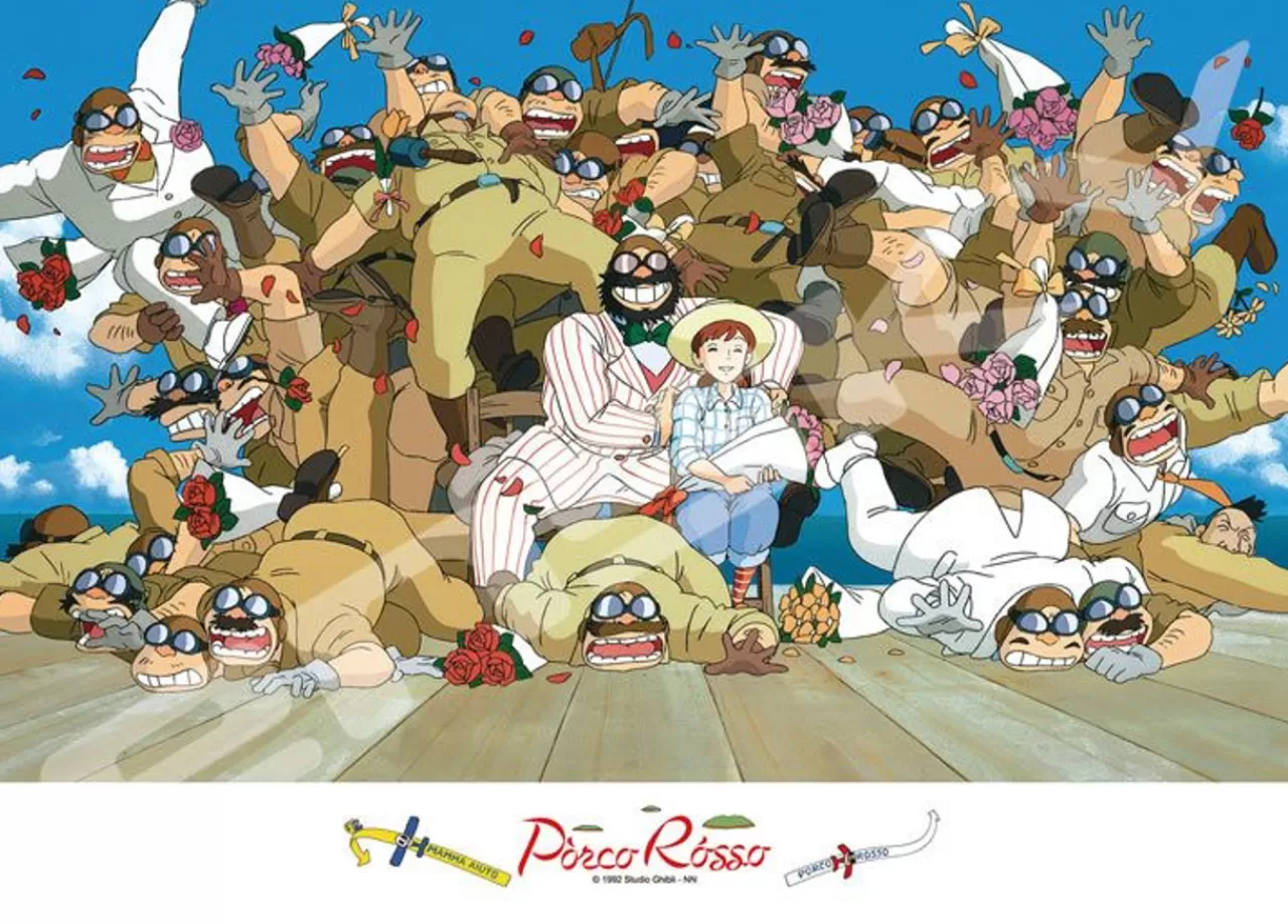 Ensky 500-603 Jigsaw Puzzle Studio Ghibli Porco Rosso Commemorative Photograph (500 Pieces)