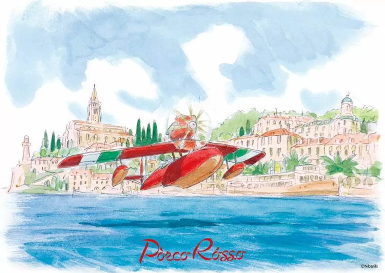 Ensky 108-627 Jigsaw Puzzle Studio Ghibli (Porco Rosso Landing) (108 Pieces)