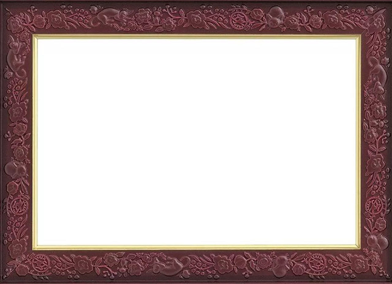 Ensky 504878 Puzzle Frame Wine Color For Studio Ghibli Kiki's Delivery Service 150 And 126 Pieces Puzzle (10X14.7Cm)