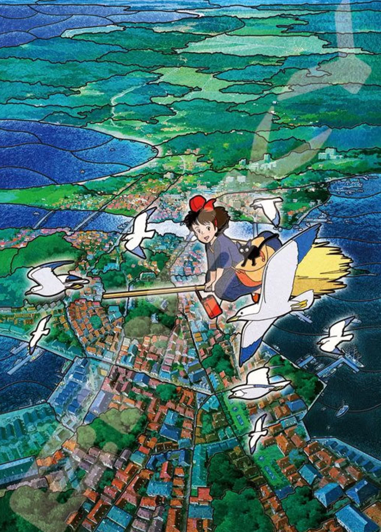 Ensky 500-Ac03 Art Crystal Jigsaw Puzzle Studio Ghibli Kiki's Delivery Service Above Koriko (500 Pieces)