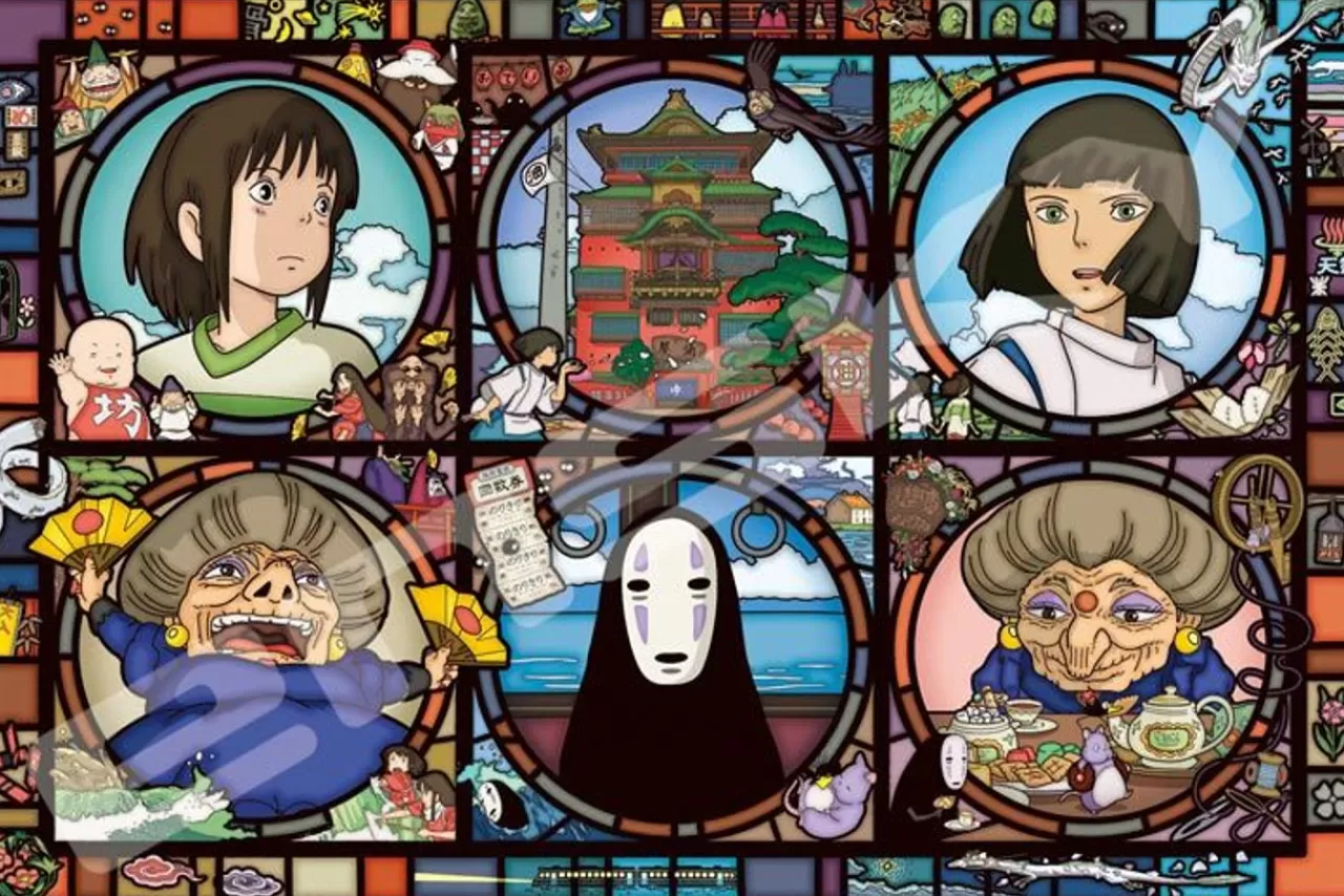 Ensky 1000-Ac016 Art Crystal Jigsaw Puzzle Studio Ghibli Spirited Away News From A Mysterious Town (1000 Pieces)