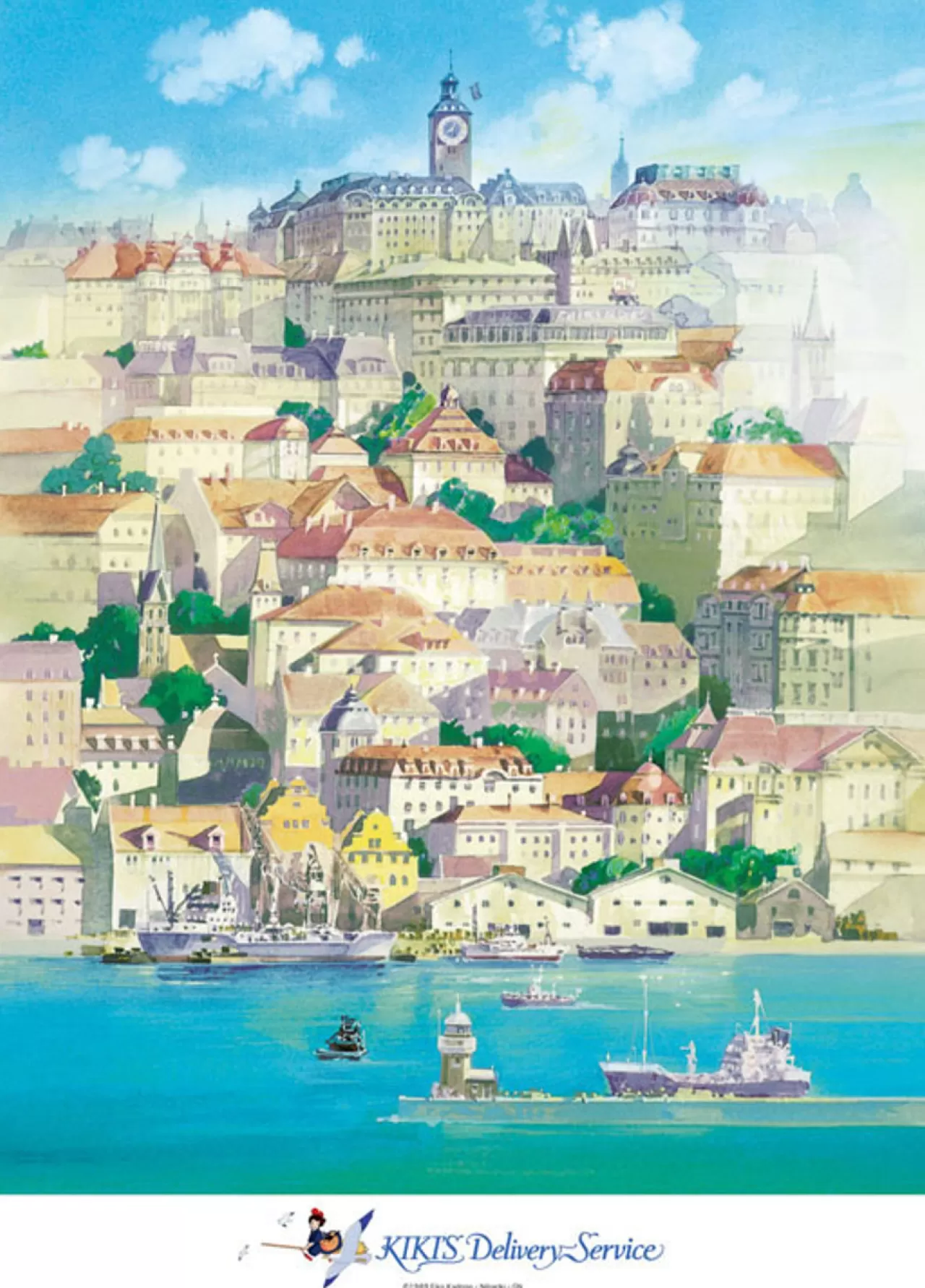 Ensky Jigsaw Puzzle 500-267 Studio Ghibli Kiki's Delivery Service Town At The Sea (500 Pieces)